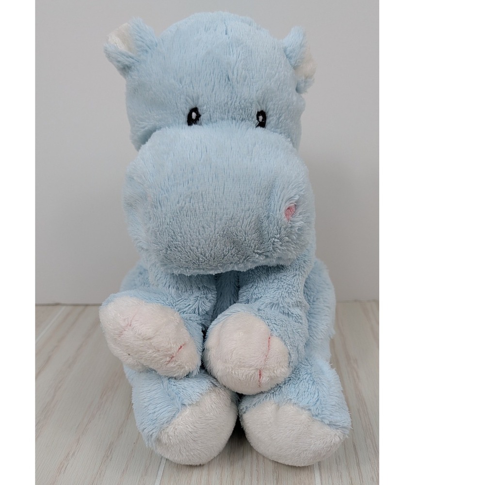 Toys R Us Hippo Plush Blue white feet Stuffed Animal Soft Toy 2013 used